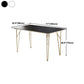 Gold Tripod Base Dining Table Stone and Metal Traditional Luxury Dining Table Clearhalo 'Dining Tables & Seating' 'Dining Tables' 'dining_table' 'furn' 'furn_dining_table' 'Furniture' 'furniture_dining_table' 'Kitchen & Dining Furniture' 'kitchen' 'kitchen_dining_table' 4928119