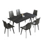 Rectangular Sintered Stone Dining Table Modern Furniture with 4 Legs in Matte Finish Clearhalo 'Dining Tables & Seating' 'Dining Tables' 'dining_table' 'furn' 'furn_dining_table' 'Furniture' 'furniture_dining_table' 'Kitchen & Dining Furniture' 'kitchen' 'kitchen_dining_table' 4928138