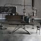 Rectangle Dining Table Industrial Stone Top Dining Table with Stainless Steel Base Black Without Chairs Clearhalo 'Dining Tables & Seating' 'Dining Tables' 'dining_table' 'furn' 'furn_dining_table' 'Furniture' 'furniture_dining_table' 'Kitchen & Dining Furniture' 'kitchen' 'kitchen_dining_table' 4928153