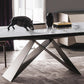 Rectangle Dining Table Industrial Stone Top Dining Table with Stainless Steel Base Clearhalo 'Dining Tables & Seating' 'Dining Tables' 'dining_table' 'furn' 'furn_dining_table' 'Furniture' 'furniture_dining_table' 'Kitchen & Dining Furniture' 'kitchen' 'kitchen_dining_table' 4928156