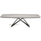 Rectangle Dining Table Industrial Stone Top Dining Table with Stainless Steel Base Clearhalo 'Dining Tables & Seating' 'Dining Tables' 'dining_table' 'furn' 'furn_dining_table' 'Furniture' 'furniture_dining_table' 'Kitchen & Dining Furniture' 'kitchen' 'kitchen_dining_table' 4928160