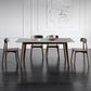 Brown Rectangular Sintered Stone Dining Table Modern Furniture with 4 Legs Wood Base Walnut Without Chairs Clearhalo 'Dining Tables & Seating' 'Dining Tables' 'dining_table' 'furn' 'furn_dining_table' 'Furniture' 'furniture_dining_table' 'Kitchen & Dining Furniture' 'kitchen' 'kitchen_dining_table' 4928167
