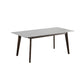 Brown Rectangular Sintered Stone Dining Table Modern Furniture with 4 Legs Wood Base Clearhalo 'Dining Tables & Seating' 'Dining Tables' 'dining_table' 'furn' 'furn_dining_table' 'Furniture' 'furniture_dining_table' 'Kitchen & Dining Furniture' 'kitchen' 'kitchen_dining_table' 4928171