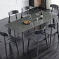 Brown Rectangular Sintered Stone Dining Table Modern Furniture with 4 Legs Wood Base Clearhalo 'Dining Tables & Seating' 'Dining Tables' 'dining_table' 'furn' 'furn_dining_table' 'Furniture' 'furniture_dining_table' 'Kitchen & Dining Furniture' 'kitchen' 'kitchen_dining_table' 4928177
