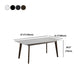 Brown Rectangular Sintered Stone Dining Table Modern Furniture with 4 Legs Wood Base Clearhalo 'Dining Tables & Seating' 'Dining Tables' 'dining_table' 'furn' 'furn_dining_table' 'Furniture' 'furniture_dining_table' 'Kitchen & Dining Furniture' 'kitchen' 'kitchen_dining_table' 4928179