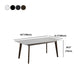 Brown Rectangular Sintered Stone Dining Table Modern Furniture with 4 Legs Wood Base Clearhalo 'Dining Tables & Seating' 'Dining Tables' 'dining_table' 'furn' 'furn_dining_table' 'Furniture' 'furniture_dining_table' 'Kitchen & Dining Furniture' 'kitchen' 'kitchen_dining_table' 4928181