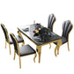Traditional Luxury Dining Table Rectangle Metal Gold Tripod Dining Table Clearhalo 'Dining Tables & Seating' 'Dining Tables' 'dining_table' 'furn' 'furn_dining_table' 'Furniture' 'furniture_dining_table' 'Kitchen & Dining Furniture' 'kitchen' 'kitchen_dining_table' 4928199