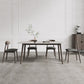 Mid-Century Modern Dining Table Rectangle Stone Top 4 Legs Dining Site Table Gray 55.1"L x 31.5"W x 29.5"H Without Chairs Clearhalo 'Dining Tables & Seating' 'Dining Tables' 'dining_table' 'furn' 'furn_dining_table' 'Furniture' 'furniture_dining_table' 'Kitchen & Dining Furniture' 'kitchen' 'kitchen_dining_table' 4928206