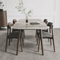Mid-Century Modern Dining Table Rectangle Stone Top 4 Legs Dining Site Table Gray 63"L x 35.4"W x 29.5"H Without Chairs Clearhalo 'Dining Tables & Seating' 'Dining Tables' 'dining_table' 'furn' 'furn_dining_table' 'Furniture' 'furniture_dining_table' 'Kitchen & Dining Furniture' 'kitchen' 'kitchen_dining_table' 4928208