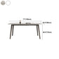 Mid-Century Modern Dining Table Rectangle Stone Top 4 Legs Dining Site Table Clearhalo 'Dining Tables & Seating' 'Dining Tables' 'dining_table' 'furn' 'furn_dining_table' 'Furniture' 'furniture_dining_table' 'Kitchen & Dining Furniture' 'kitchen' 'kitchen_dining_table' 4928220