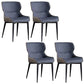 Industrial Design Arm Wingback Side Chair Faux Leather Dining Chairs Blue 4 Piece Set Clearhalo 'Dining Chairs' 'Dining Tables & Seating' 'dining_chair' 'furn' 'furn_dining_chair' 'Furniture' 'furniture_dining_chair' 'Kitchen & Dining Furniture' 4928232