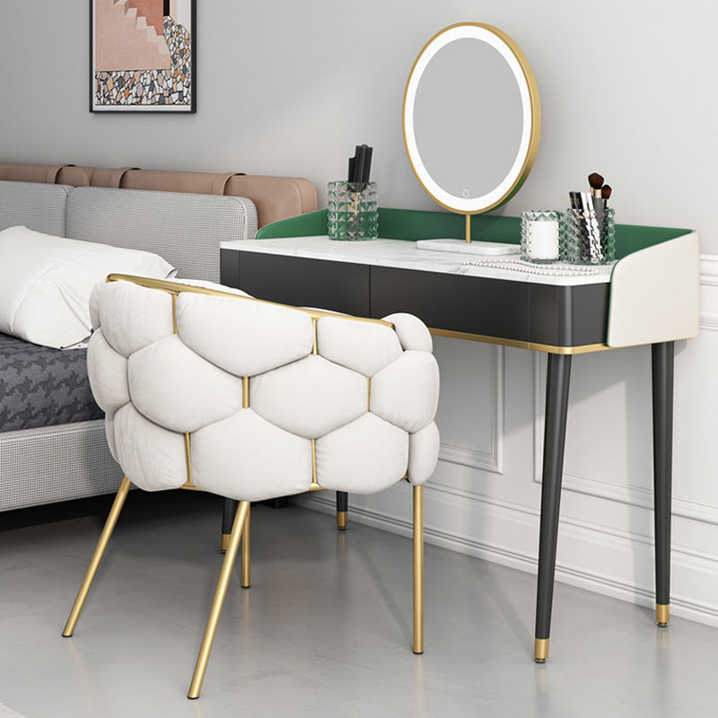 Scandinavian Style Linen Fabric Dining Chair Armless Solid Back Chair Clearhalo 'Dining Chairs' 'Dining Tables & Seating' 'dining_chair' 'furn' 'furn_dining_chair' 'Furniture' 'furniture_dining_chair' 'Kitchen & Dining Furniture' 4928252