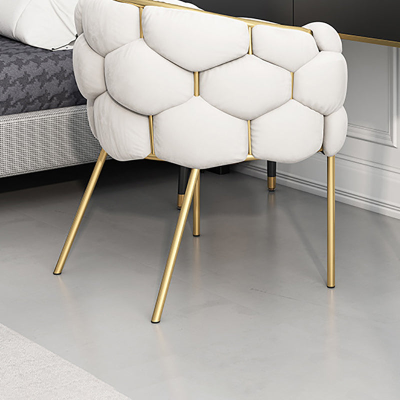 Scandinavian Style Linen Fabric Dining Chair Armless Solid Back Chair Clearhalo 'Dining Chairs' 'Dining Tables & Seating' 'dining_chair' 'furn' 'furn_dining_chair' 'Furniture' 'furniture_dining_chair' 'Kitchen & Dining Furniture' 4928255