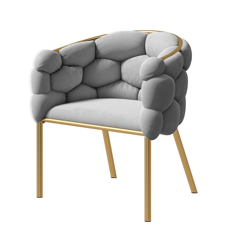 Scandinavian Style Linen Fabric Dining Chair Armless Solid Back Chair Clearhalo 'Dining Chairs' 'Dining Tables & Seating' 'dining_chair' 'furn' 'furn_dining_chair' 'Furniture' 'furniture_dining_chair' 'Kitchen & Dining Furniture' 4928257