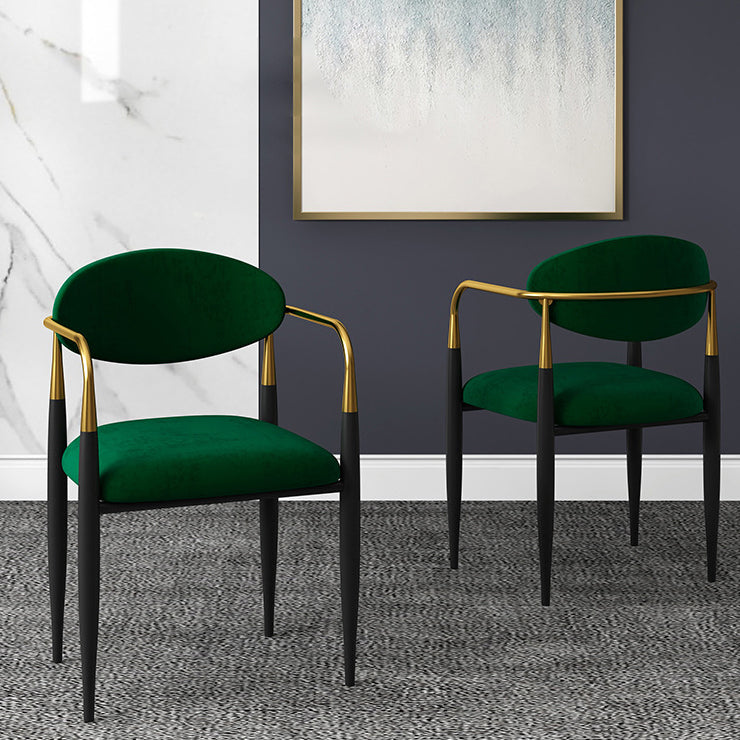 Minimalist Arm Open Back Side Chairs Upholstered Side Chairs Clearhalo 'Dining Chairs' 'Dining Tables & Seating' 'dining_chair' 'Furniture' 'furniture_dining_chair' 'Kitchen & Dining Furniture' 4928270