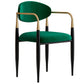 Minimalist Arm Open Back Side Chairs Upholstered Side Chairs Blackish Green 1 Piece Clearhalo 'Dining Chairs' 'Dining Tables & Seating' 'dining_chair' 'Furniture' 'furniture_dining_chair' 'Kitchen & Dining Furniture' 4928271