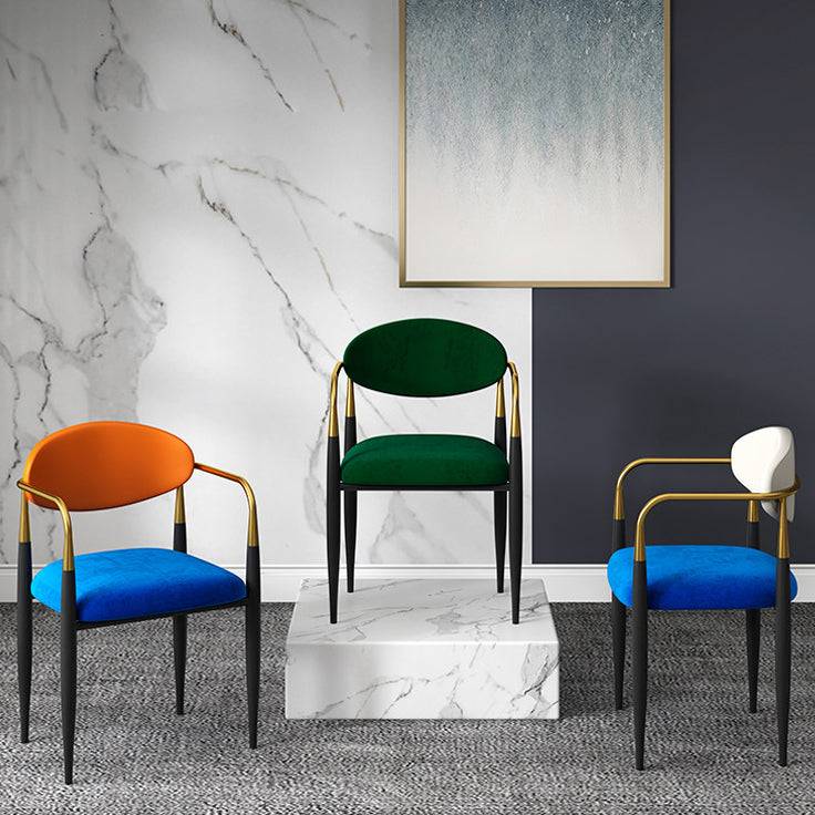 Minimalist Arm Open Back Side Chairs Upholstered Side Chairs Clearhalo 'Dining Chairs' 'Dining Tables & Seating' 'dining_chair' 'Furniture' 'furniture_dining_chair' 'Kitchen & Dining Furniture' 4928282