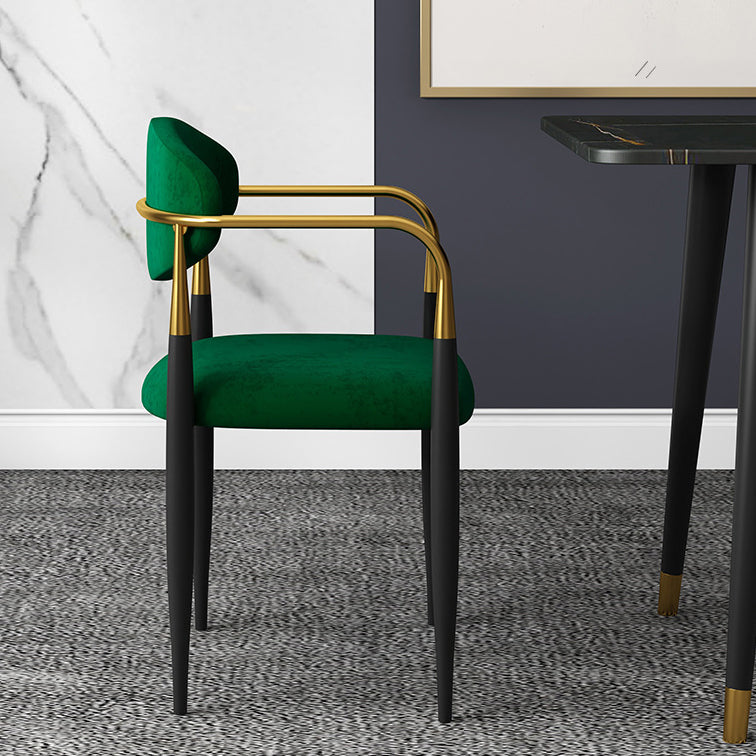 Minimalist Arm Open Back Side Chairs Upholstered Side Chairs Clearhalo 'Dining Chairs' 'Dining Tables & Seating' 'dining_chair' 'Furniture' 'furniture_dining_chair' 'Kitchen & Dining Furniture' 4928283