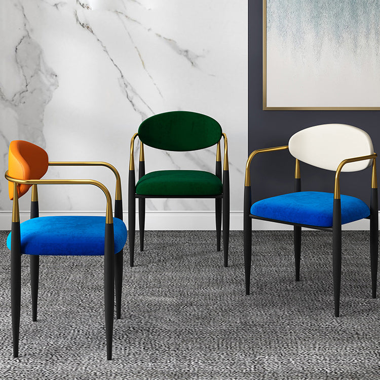 Minimalist Arm Open Back Side Chairs Upholstered Side Chairs Clearhalo 'Dining Chairs' 'Dining Tables & Seating' 'dining_chair' 'Furniture' 'furniture_dining_chair' 'Kitchen & Dining Furniture' 4928284