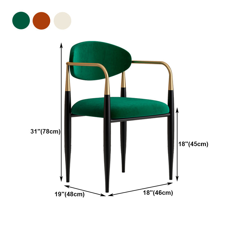 Minimalist Arm Open Back Side Chairs Upholstered Side Chairs Clearhalo 'Dining Chairs' 'Dining Tables & Seating' 'dining_chair' 'Furniture' 'furniture_dining_chair' 'Kitchen & Dining Furniture' 4928285