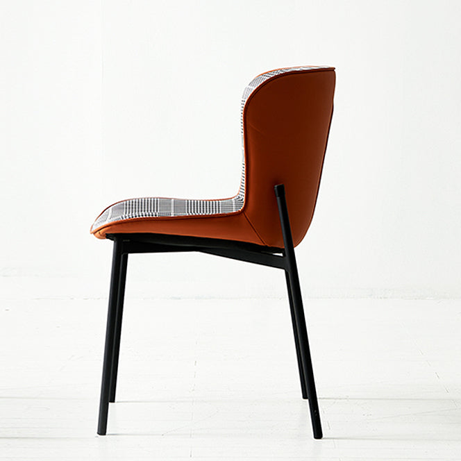 Minimalist Armless Solid Back Chair Linen Dining Chairs for Home Clearhalo 'Dining Chairs' 'Dining Tables & Seating' 'dining_chair' 'furn' 'furn_dining_chair' 'Furniture' 'furniture_dining_chair' 'Kitchen & Dining Furniture' 4928295