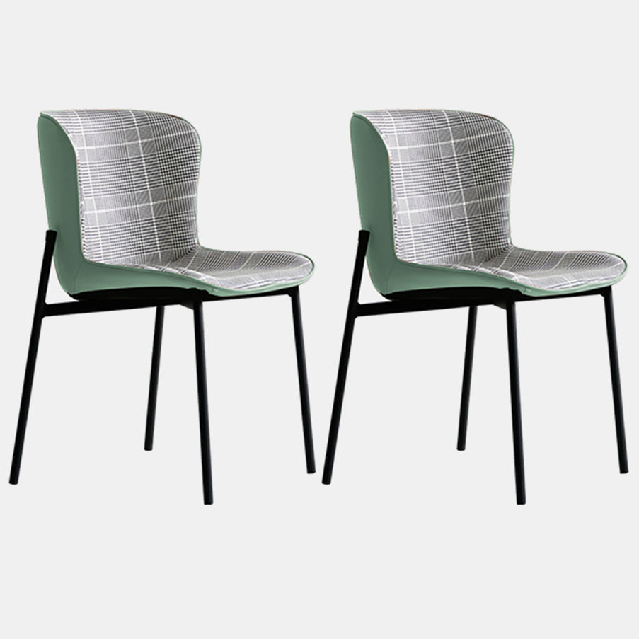 Minimalist Armless Solid Back Chair Linen Dining Chairs for Home Navy 2 Piece Set Clearhalo 'Dining Chairs' 'Dining Tables & Seating' 'dining_chair' 'furn' 'furn_dining_chair' 'Furniture' 'furniture_dining_chair' 'Kitchen & Dining Furniture' 4928296