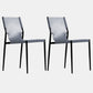 Minimalist Leather Dining Chairs Armless Solid Back Chairs for Kitchen Silver Gray 2 Piece Set Clearhalo 'Dining Chairs' 'Dining Tables & Seating' 'dining_chair' 'furn' 'furn_dining_chair' 'Furniture' 'furniture_dining_chair' 'Kitchen & Dining Furniture' 4928320