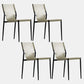 Minimalist Leather Dining Chairs Armless Solid Back Chairs for Kitchen Gray-Green 4 Piece Set Clearhalo 'Dining Chairs' 'Dining Tables & Seating' 'dining_chair' 'furn' 'furn_dining_chair' 'Furniture' 'furniture_dining_chair' 'Kitchen & Dining Furniture' 4928323