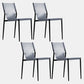 Minimalist Leather Dining Chairs Armless Solid Back Chairs for Kitchen Silver Gray 4 Piece Set Clearhalo 'Dining Chairs' 'Dining Tables & Seating' 'dining_chair' 'furn' 'furn_dining_chair' 'Furniture' 'furniture_dining_chair' 'Kitchen & Dining Furniture' 4928324