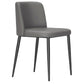 Minimalist Upholstered Armless Dining Chairs Solid Back Chairs Dark Gray 1 Piece Clearhalo 'Dining Chairs' 'Dining Tables & Seating' 'dining_chair' 'furn' 'furn_dining_chair' 'Furniture' 'furniture_dining_chair' 'Kitchen & Dining Furniture' 4928328