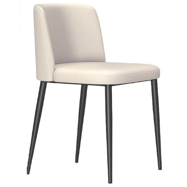 Minimalist Upholstered Armless Dining Chairs Solid Back Chairs Beige 1 Piece Clearhalo 'Dining Chairs' 'Dining Tables & Seating' 'dining_chair' 'furn' 'furn_dining_chair' 'Furniture' 'furniture_dining_chair' 'Kitchen & Dining Furniture' 4928335