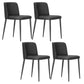 Minimalist Upholstered Armless Dining Chairs Solid Back Chairs Black 4 Piece Set Clearhalo 'Dining Chairs' 'Dining Tables & Seating' 'dining_chair' 'furn' 'furn_dining_chair' 'Furniture' 'furniture_dining_chair' 'Kitchen & Dining Furniture' 4928350