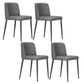 Minimalist Upholstered Armless Dining Chairs Solid Back Chairs Dark Gray 4 Piece Set Clearhalo 'Dining Chairs' 'Dining Tables & Seating' 'dining_chair' 'furn' 'furn_dining_chair' 'Furniture' 'furniture_dining_chair' 'Kitchen & Dining Furniture' 4928352