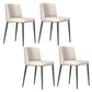 Minimalist Upholstered Armless Dining Chairs Solid Back Chairs Beige 4 Piece Set Clearhalo 'Dining Chairs' 'Dining Tables & Seating' 'dining_chair' 'furn' 'furn_dining_chair' 'Furniture' 'furniture_dining_chair' 'Kitchen & Dining Furniture' 4928356