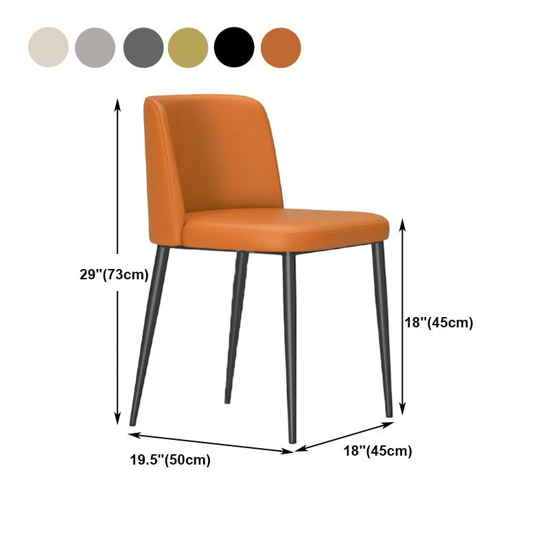 Minimalist Upholstered Armless Dining Chairs Solid Back Chairs Clearhalo 'Dining Chairs' 'Dining Tables & Seating' 'dining_chair' 'furn' 'furn_dining_chair' 'Furniture' 'furniture_dining_chair' 'Kitchen & Dining Furniture' 4928357