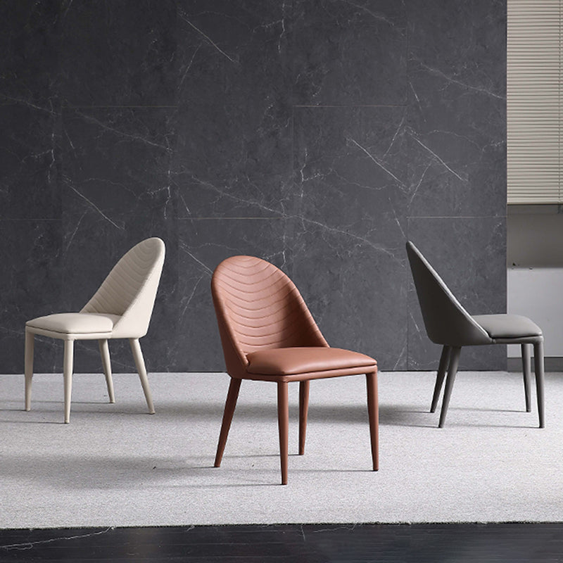 Contemporary Chair Dining Armless Chair for Kitchen with Metal Legs Clearhalo 'Dining Chairs' 'Dining Tables & Seating' 'dining_chair' 'furn' 'furn_dining_chair' 'Furniture' 'furniture_dining_chair' 'Kitchen & Dining Furniture' 4928374