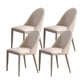 Contemporary Chair Dining Armless Chair for Kitchen with Metal Legs Off-White 4 Piece Set Clearhalo 'Dining Chairs' 'Dining Tables & Seating' 'dining_chair' 'furn' 'furn_dining_chair' 'Furniture' 'furniture_dining_chair' 'Kitchen & Dining Furniture' 4928379