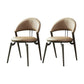 Contemporary Open Back Chair Dining Armless Chair for Kitchen with Metal Legs Brown 2 Piece Set Clearhalo 'Dining Chairs' 'Dining Tables & Seating' 'dining_chair' 'furn' 'furn_dining_chair' 'Furniture' 'furniture_dining_chair' 'Kitchen & Dining Furniture' 4928395