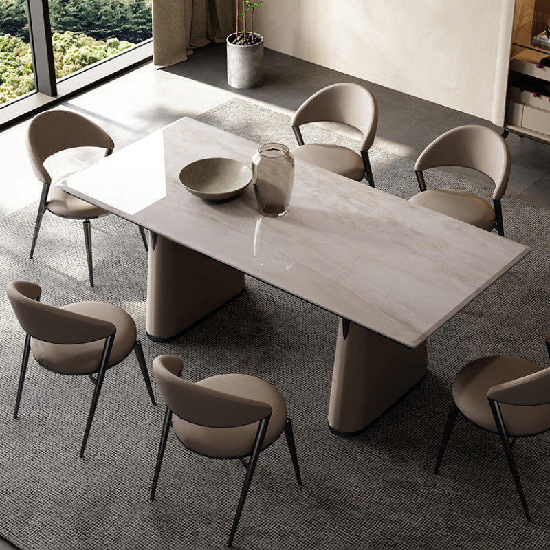 Contemporary Open Back Chair Dining Armless Chair for Kitchen with Metal Legs Clearhalo 'Dining Chairs' 'Dining Tables & Seating' 'dining_chair' 'furn' 'furn_dining_chair' 'Furniture' 'furniture_dining_chair' 'Kitchen & Dining Furniture' 4928396