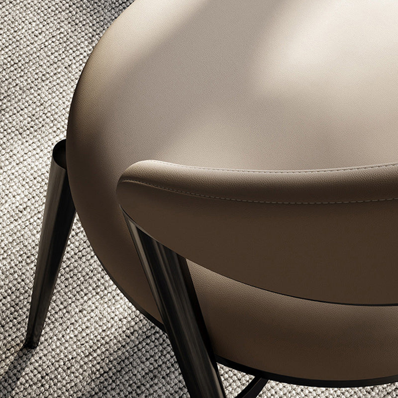 Contemporary Open Back Chair Dining Armless Chair for Kitchen with Metal Legs Clearhalo 'Dining Chairs' 'Dining Tables & Seating' 'dining_chair' 'furn' 'furn_dining_chair' 'Furniture' 'furniture_dining_chair' 'Kitchen & Dining Furniture' 4928399