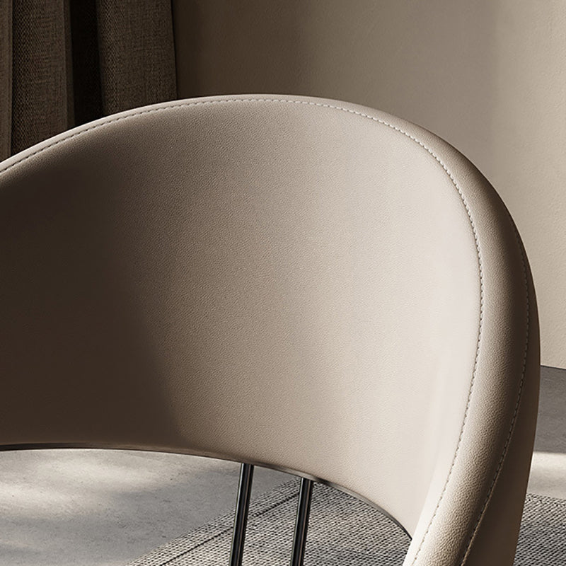 Contemporary Open Back Chair Dining Armless Chair for Kitchen with Metal Legs Clearhalo 'Dining Chairs' 'Dining Tables & Seating' 'dining_chair' 'furn' 'furn_dining_chair' 'Furniture' 'furniture_dining_chair' 'Kitchen & Dining Furniture' 4928405