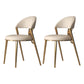 Contemporary Open Back Chair Dining Armless Chair for Kitchen with Metal Legs Off-White 2 Piece Set Clearhalo 'Dining Chairs' 'Dining Tables & Seating' 'dining_chair' 'furn' 'furn_dining_chair' 'Furniture' 'furniture_dining_chair' 'Kitchen & Dining Furniture' 4928413