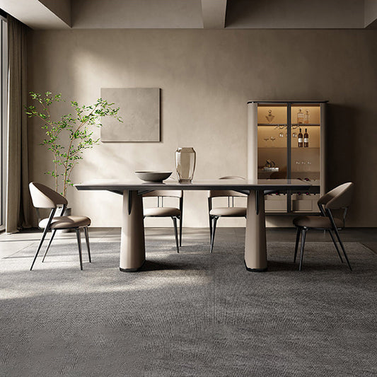 Contemporary Open Back Chair Dining Armless Chair for Kitchen with Metal Legs Clearhalo 'Dining Chairs' 'Dining Tables & Seating' 'dining_chair' 'furn' 'furn_dining_chair' 'Furniture' 'furniture_dining_chair' 'Kitchen & Dining Furniture' 4928414