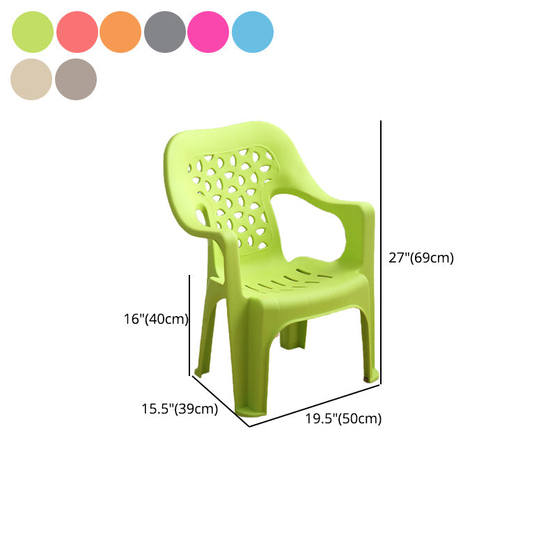 Contemporary Chair Dining Arm Chair for Kitchen with Plastic Legs Clearhalo 'Dining Chairs' 'Dining Tables & Seating' 'dining_chair' 'furn' 'furn_dining_chair' 'Furniture' 'furniture_dining_chair' 'Kitchen & Dining Furniture' 4928437