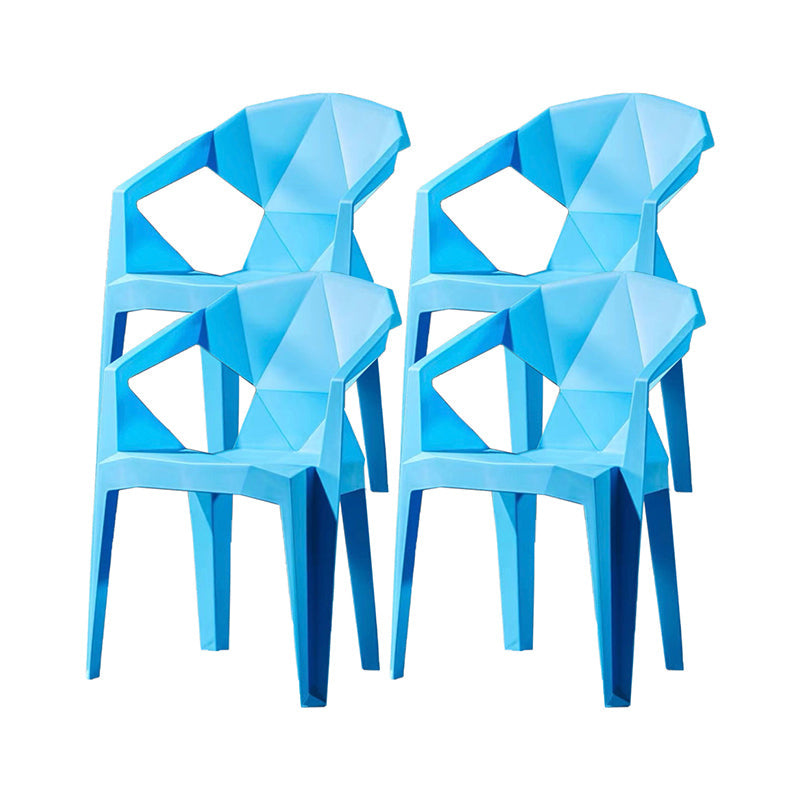 Contemporary Chairs Dining Arm Chair for Kitchen with Plastic Legs Light Blue Set of 4 Clearhalo 'Dining Chairs' 'Dining Tables & Seating' 'dining_chair' 'Furniture' 'furniture_dining_chair' 'Kitchen & Dining Furniture' 4928439