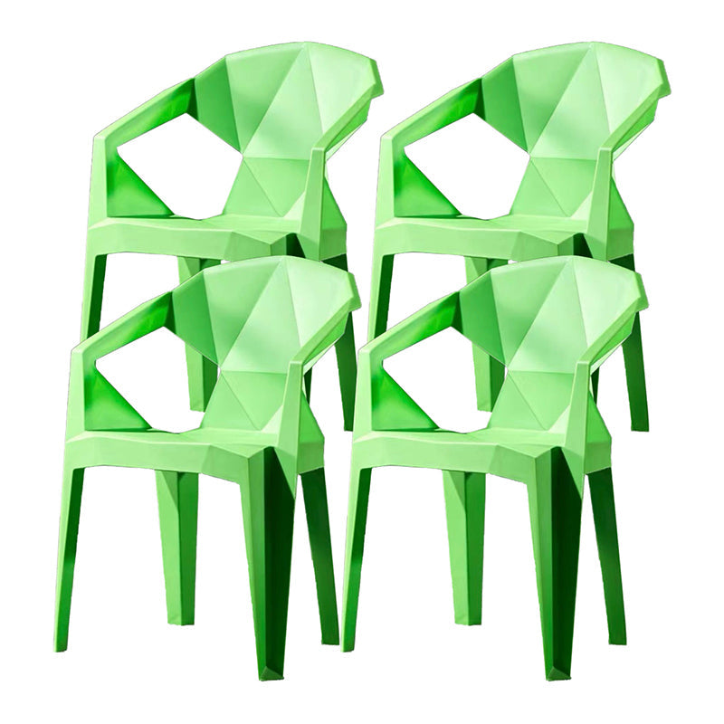 Contemporary Chairs Dining Arm Chair for Kitchen with Plastic Legs Green Set of 4 Clearhalo 'Dining Chairs' 'Dining Tables & Seating' 'dining_chair' 'Furniture' 'furniture_dining_chair' 'Kitchen & Dining Furniture' 4928442