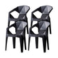 Contemporary Chairs Dining Arm Chair for Kitchen with Plastic Legs Black Set of 4 Clearhalo 'Dining Chairs' 'Dining Tables & Seating' 'dining_chair' 'Furniture' 'furniture_dining_chair' 'Kitchen & Dining Furniture' 4928449