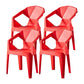 Contemporary Chairs Dining Arm Chair for Kitchen with Plastic Legs Red Set of 4 Clearhalo 'Dining Chairs' 'Dining Tables & Seating' 'dining_chair' 'Furniture' 'furniture_dining_chair' 'Kitchen & Dining Furniture' 4928452