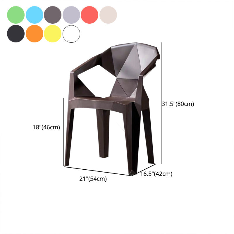 Contemporary Chairs Dining Arm Chair for Kitchen with Plastic Legs Clearhalo 'Dining Chairs' 'Dining Tables & Seating' 'dining_chair' 'Furniture' 'furniture_dining_chair' 'Kitchen & Dining Furniture' 4928458