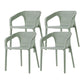 Nordic Chairs Dining Arm Chair for Kitchen with Plastic Legs Gray-Green 4 Piece Set Clearhalo 'Dining Chairs' 'Dining Tables & Seating' 'dining_chair' 'furn' 'furn_dining_chair' 'Furniture' 'furniture_dining_chair' 'Kitchen & Dining Furniture' 4928462